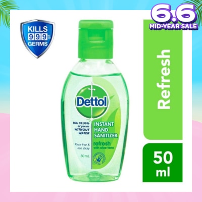 DETTOL Anti-Bacterial Hand Sanitizer Refresh (Kills 99.9% Germs) 50ml