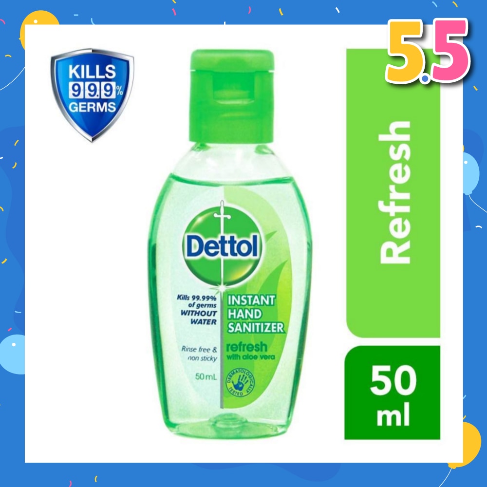Anti-Bacterial Hand Sanitizer Refresh (Kills 99.9% Germs) 50ml