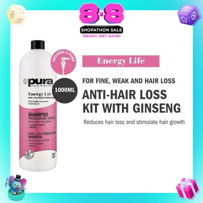 PURA KOSMETICA - Energy Life Anti Hair Loss Shampoo 1000ml