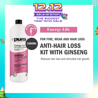 PURA KOSMETICA Energy Life Anti Hair Loss Shampoo 1000ml