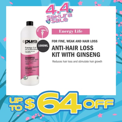 PURA KOSMETICA - Energy Life Anti Hair Loss Shampoo 1000ml