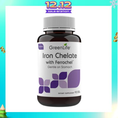 GREENLIFE Iron Chelate with FerrochelTM Dietary Supplement Capsule (Gentle on Stomach) 90s