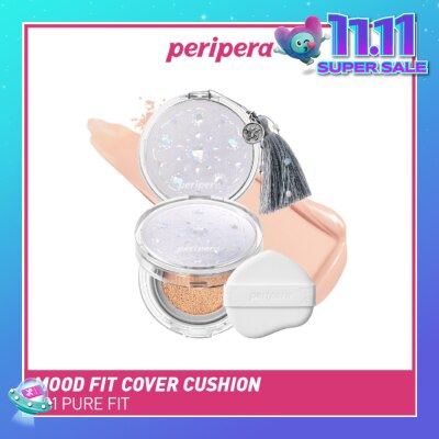 PERIPERA Mood Fit Cover Cushion SPF 50+ PA++++ 01 Pure Fit (21 Pink Base) 13g