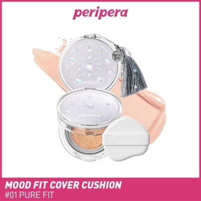 PERIPERA Mood Fit Cover Cushion SPF 50+ PA++++ 01 Pure Fit (21 Pink Base) 13g