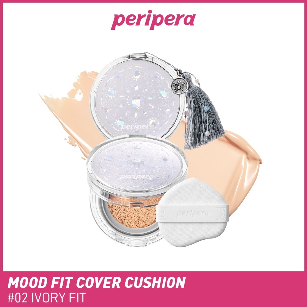Mood Fit Cover Cushion SPF 50+ PA++++ 02 Ivory Fit (21 Yellow Base) 13g