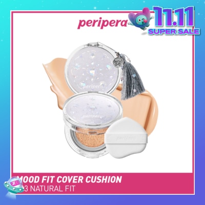 PERIPERA Mood Fit Cover Cushion SPF 50+ PA++++ 03 Natural Fit (23 Neutral Base) 13g