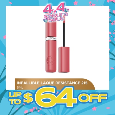 L'OREAL PARIS MAKEUP - Infallible Lacque Resistance 215 Drunk In Rose 36.4g