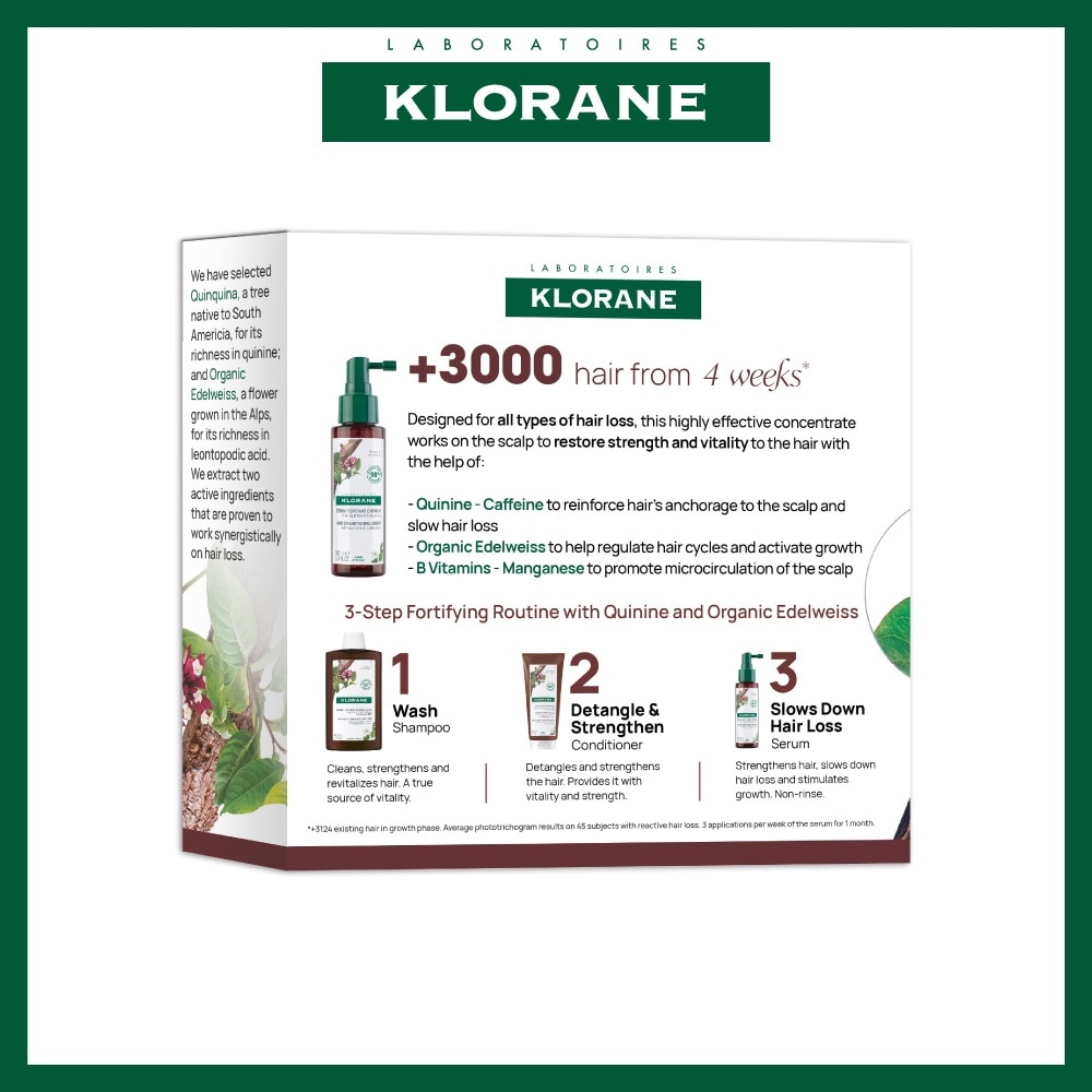 Anti-Hair Loss Quinine & Organic Edelweiss Serum Trio Kit 3s x 100ml