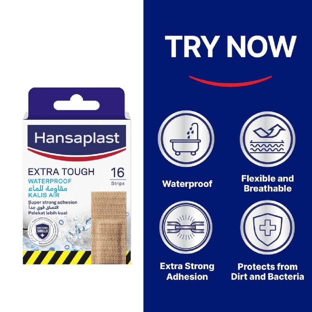 Extra Tough Plaster Strip Waterproof 16s