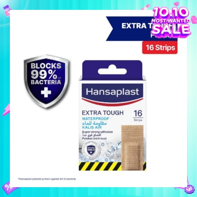 HANSAPLAST Extra Tough Plaster Strip Waterproof 16s