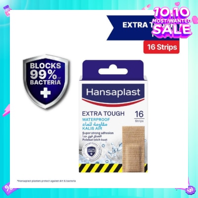 HANSAPLAST Extra Tough Plaster Strip Waterproof 16s
