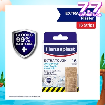 HANSAPLAST Extra Tough Plaster Strip Waterproof 16s
