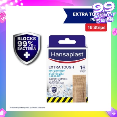 HANSAPLAST Extra Tough Plaster Strip Waterproof 16s