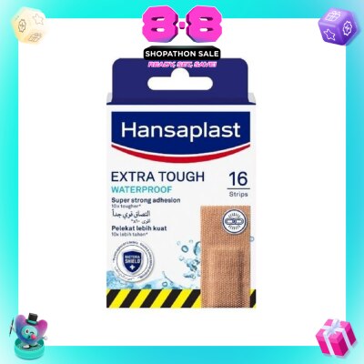 HANSAPLAST - Extra Tough Plaster Strip Waterproof 16s