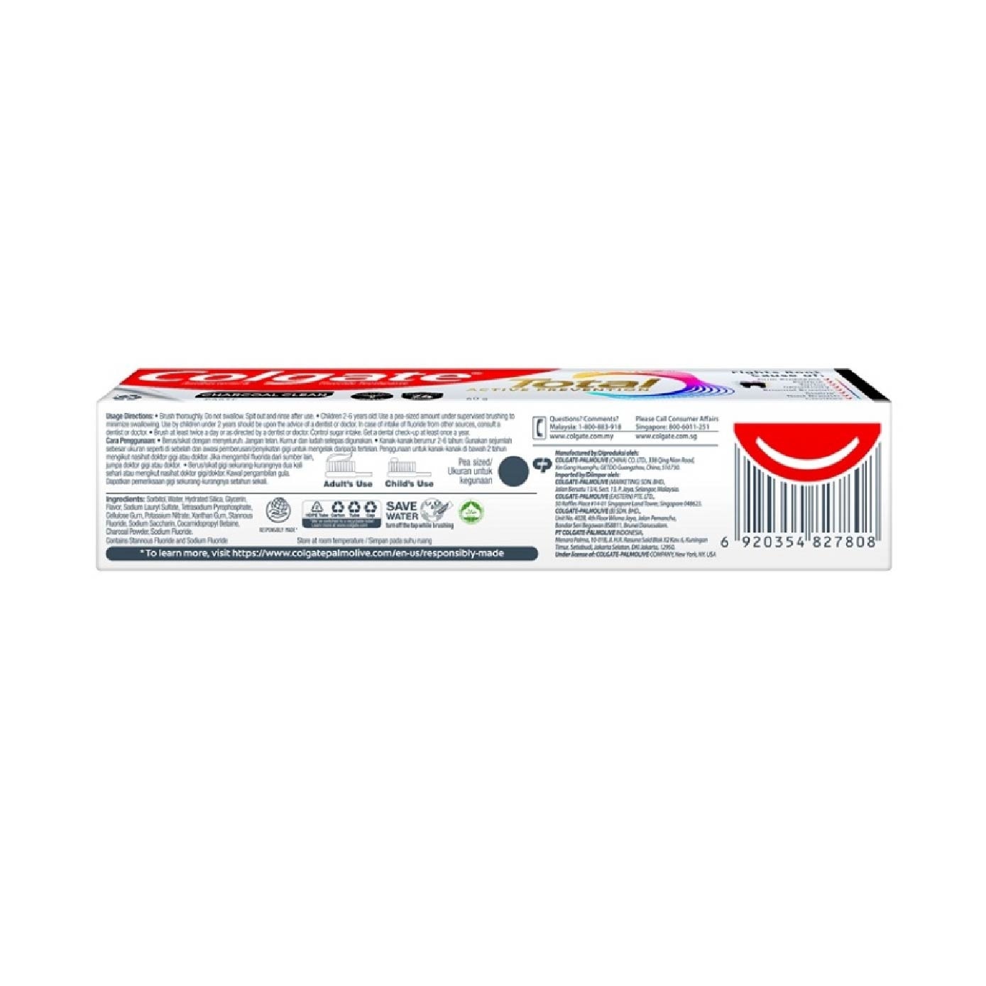 Total Active Prevention Toothpaste Charcoal Clean 60g