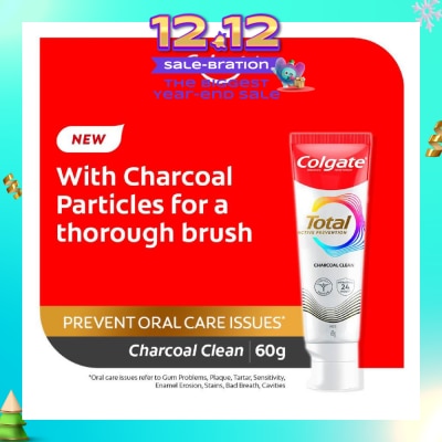 COLGATE Total Active Prevention Toothpaste Charcoal Clean 60g