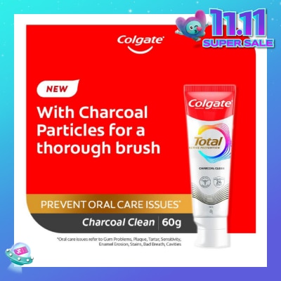 COLGATE Total Active Prevention Toothpaste Charcoal Clean 60g