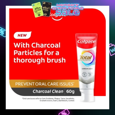 COLGATE Total Active Prevention Toothpaste Charcoal Clean 60g