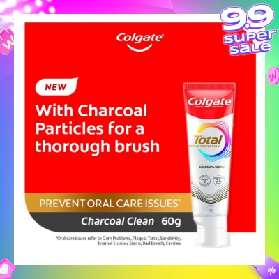 COLGATE Total Active Prevention Toothpaste Charcoal Clean 60g