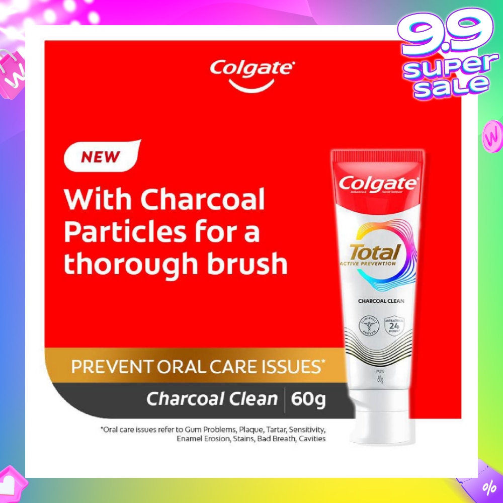 Total Active Prevention Toothpaste Charcoal Clean 60g