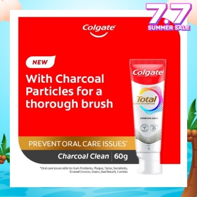 COLGATE Total Active Prevention Toothpaste Charcoal Clean 60g