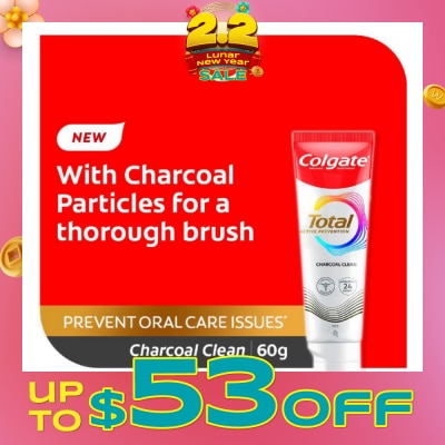 COLGATE Total Active Prevention Toothpaste Charcoal Clean 60g