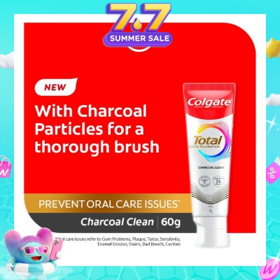 COLGATE - Total Active Prevention Toothpaste Charcoal Clean 60g