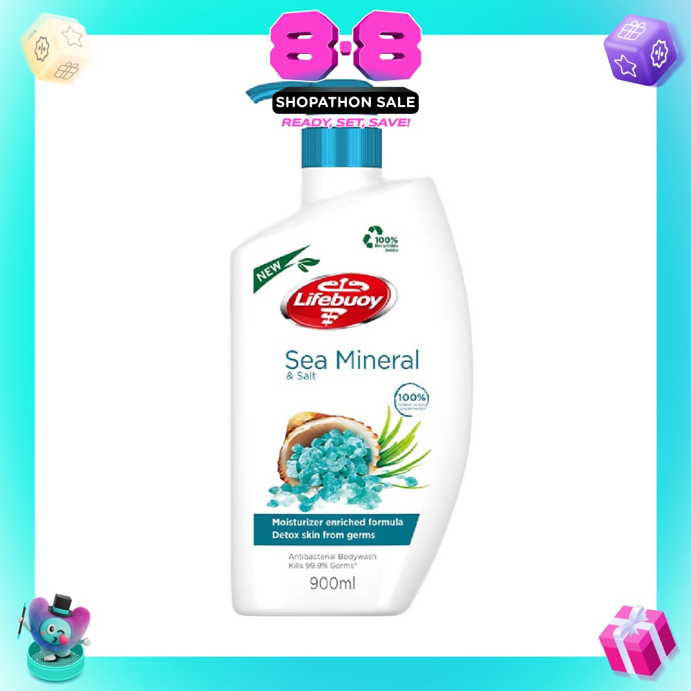 Lifebuoy Antibacterial Sea Mineral & Salt Body Wash 900ml