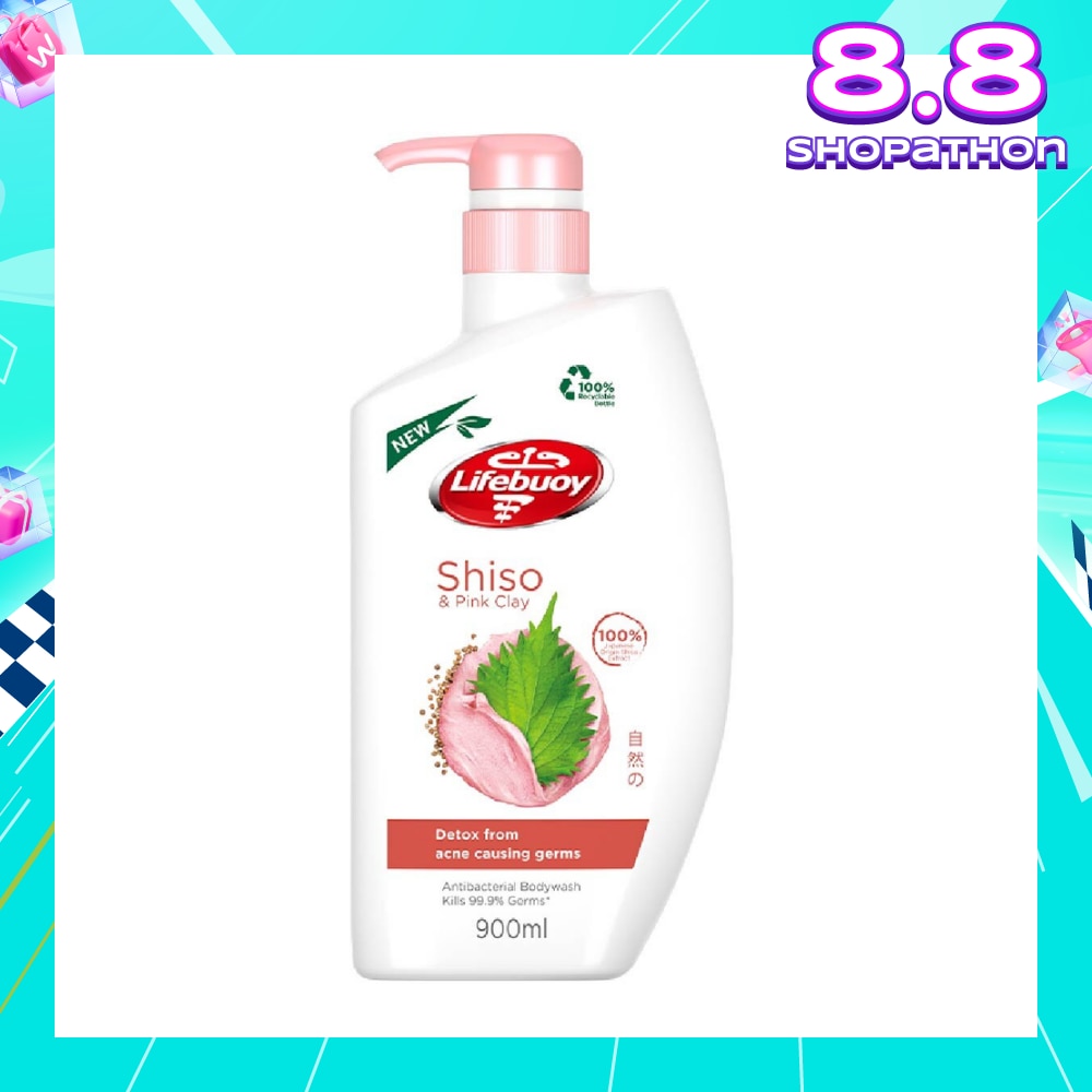 Lifebuoy Pink Clay & Shiso Anti-bacterial Body Wash 900ml