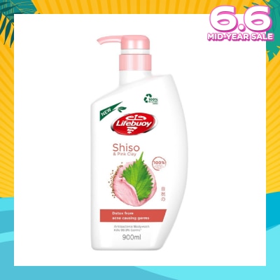 LIFEBUOY Lifebuoy Pink Clay & Shiso Anti-bacterial Body Wash 900ml