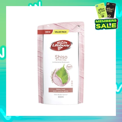 LIFEBUOY Lifebuoy Pink Clay & Shiso Anti-bacterial Body Wash Refill 800ml