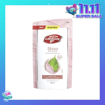 LIFEBUOY Lifebuoy Pink Clay & Shiso Anti-bacterial Body Wash Refill 800ml