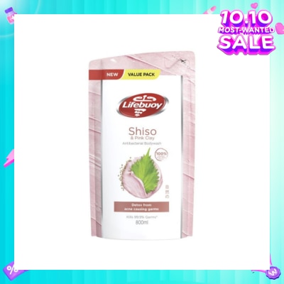 LIFEBUOY Lifebuoy Pink Clay & Shiso Anti-bacterial Body Wash Refill 800ml