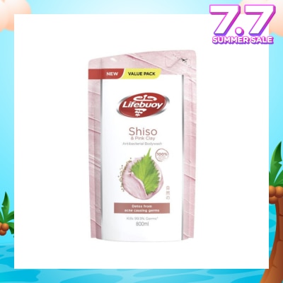 LIFEBUOY Lifebuoy Pink Clay & Shiso Anti-bacterial Body Wash Refill 800ml