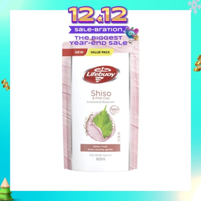LIFEBUOY Lifebuoy Pink Clay & Shiso Anti-bacterial Body Wash Refill 800ml