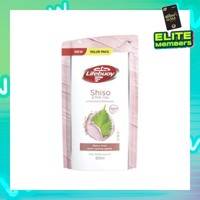 LIFEBUOY Lifebuoy Pink Clay & Shiso Anti-bacterial Body Wash Refill 800ml