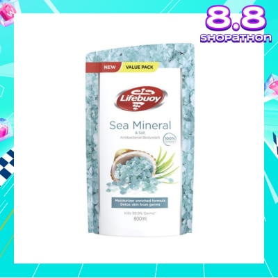 LIFEBUOY Lifebuoy Sea Minerals & Salt Anti-Bacterial Body Wash Refill 800ml