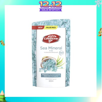 LIFEBUOY Lifebuoy Sea Minerals & Salt Anti-Bacterial Body Wash Refill 800ml