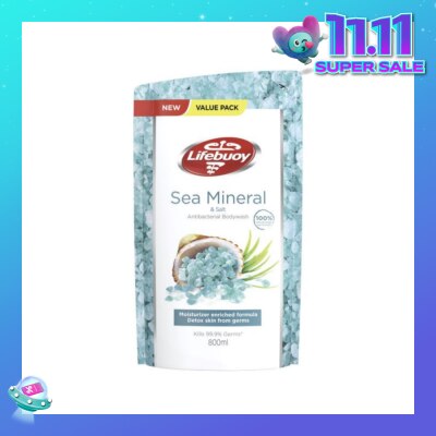 LIFEBUOY Lifebuoy Sea Minerals & Salt Anti-Bacterial Body Wash Refill 800ml