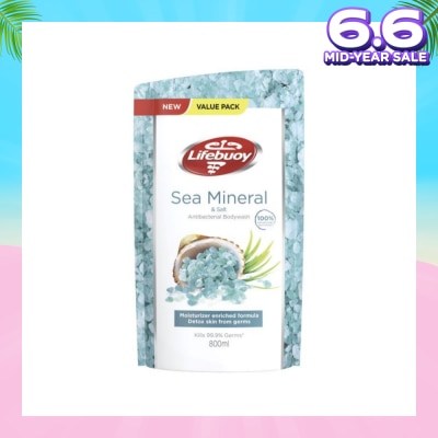 LIFEBUOY Lifebuoy Sea Minerals & Salt Anti-Bacterial Body Wash Refill 800ml