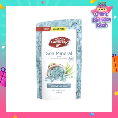 LIFEBUOY Lifebuoy Sea Minerals & Salt Anti-Bacterial Body Wash Refill 800ml