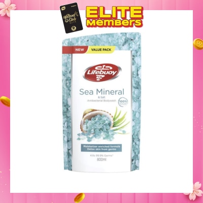 LIFEBUOY Lifebuoy Sea Minerals & Salt Anti-Bacterial Body Wash Refill 800ml
