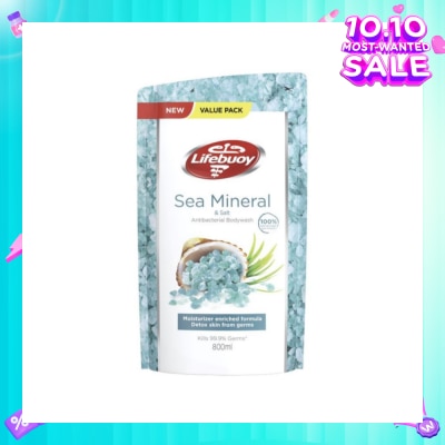 LIFEBUOY Lifebuoy Sea Minerals & Salt Anti-Bacterial Body Wash Refill 800ml