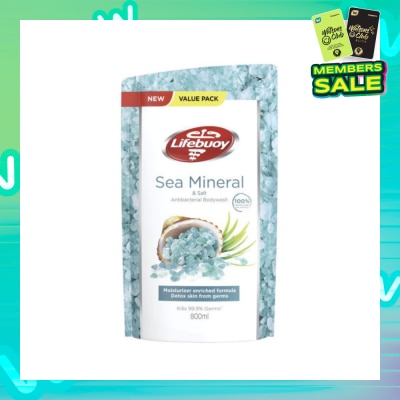 LIFEBUOY Lifebuoy Sea Minerals & Salt Anti-Bacterial Body Wash Refill 800ml