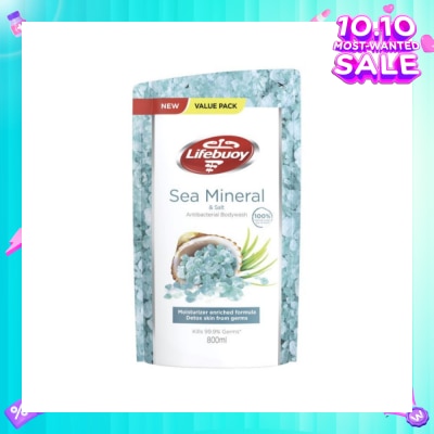LIFEBUOY Lifebuoy Sea Minerals & Salt Anti-Bacterial Body Wash Refill 800ml