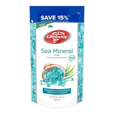 LIFEBUOY Lifebuoy Sea Minerals & Salt Anti-Bacterial Body Wash Refill 850ml