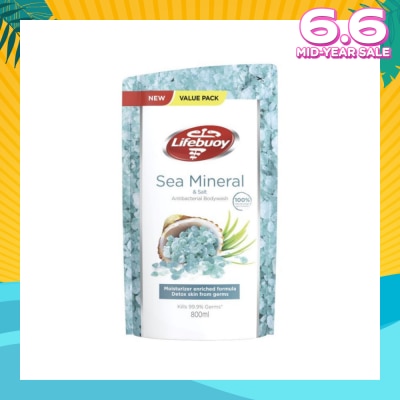 LIFEBUOY Lifebuoy Sea Minerals & Salt Anti-Bacterial Body Wash Refill 800ml