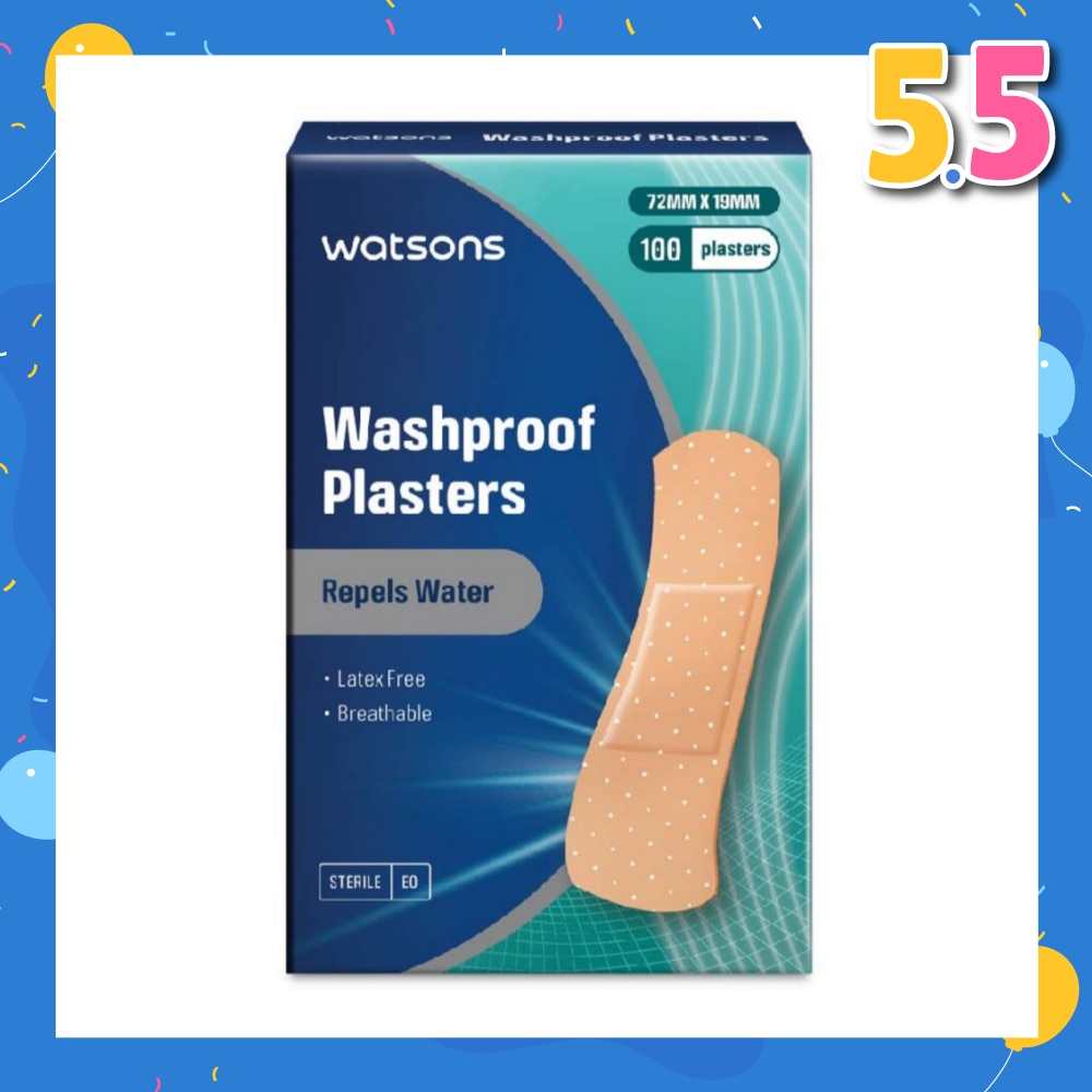 Watsons Washproof Plasters 100s