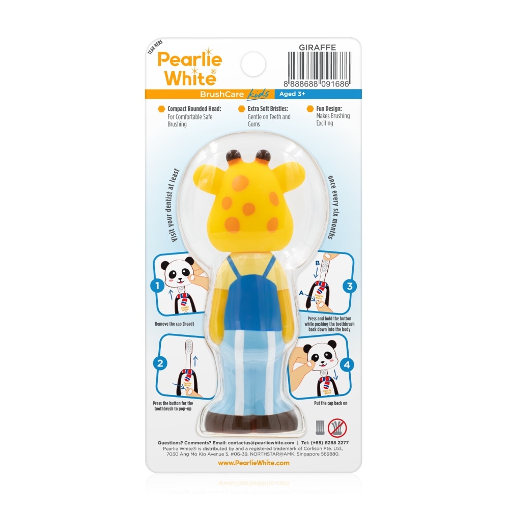 Bounce-Up Kids Giraffe Extra Soft Toothbrush 1s
