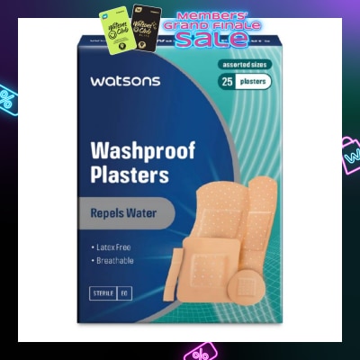 WATSONS Watsons Washproof Plasters 25s Assorted